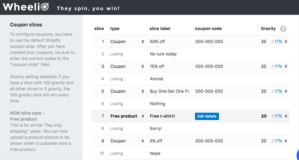 Configuring Wheelio: triggers