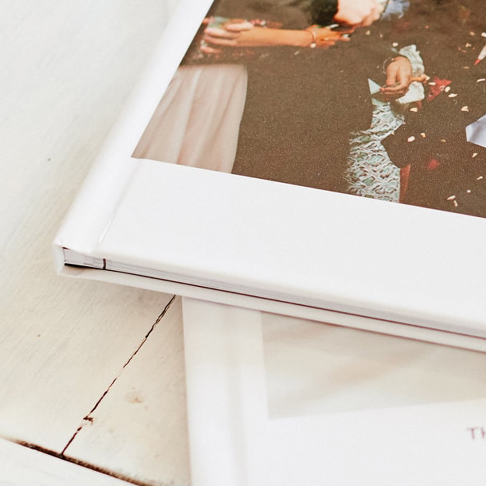 Hardcover photo book spine
