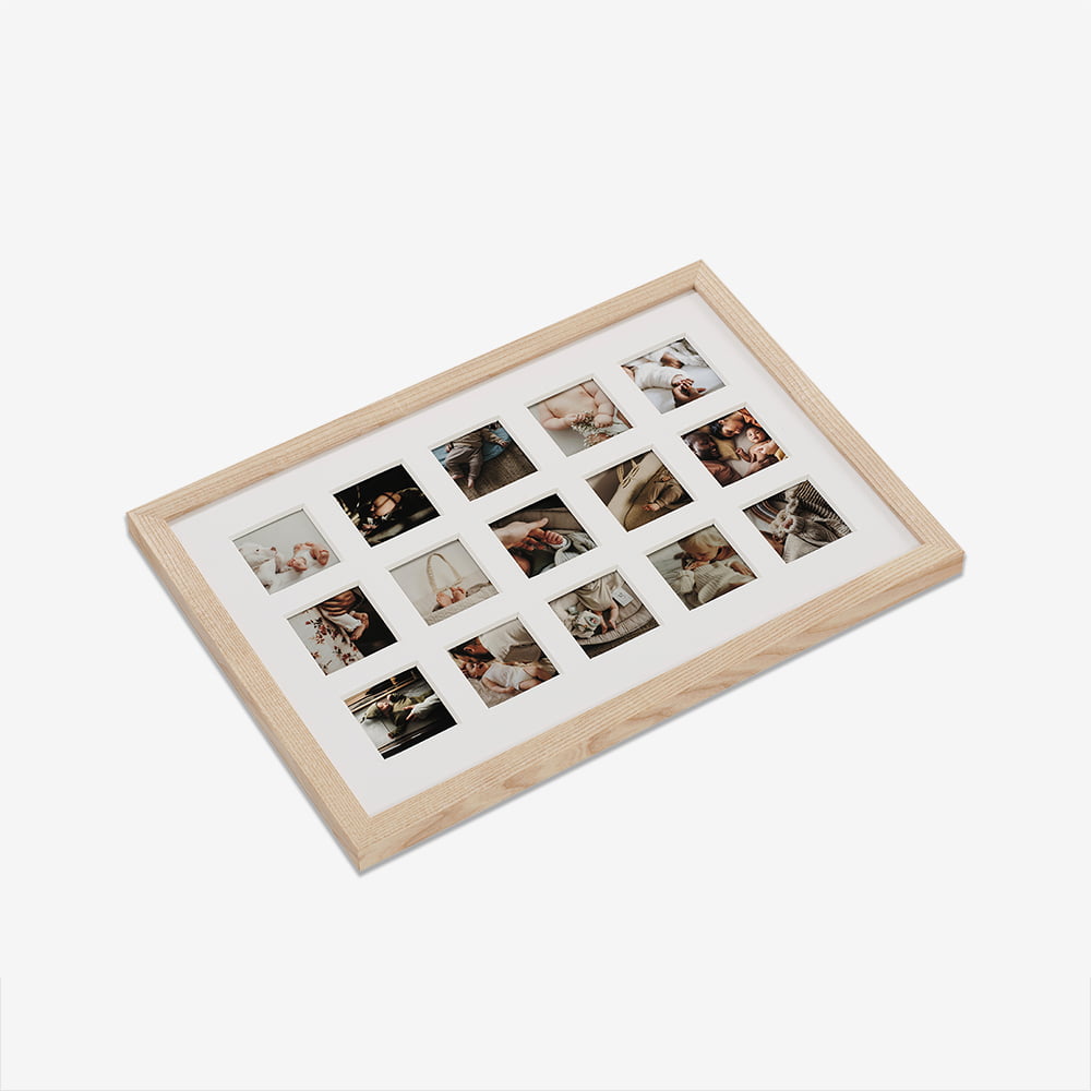 Multi photo frame natural e_