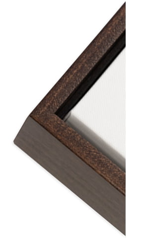 Framed canvas wrap Walnut