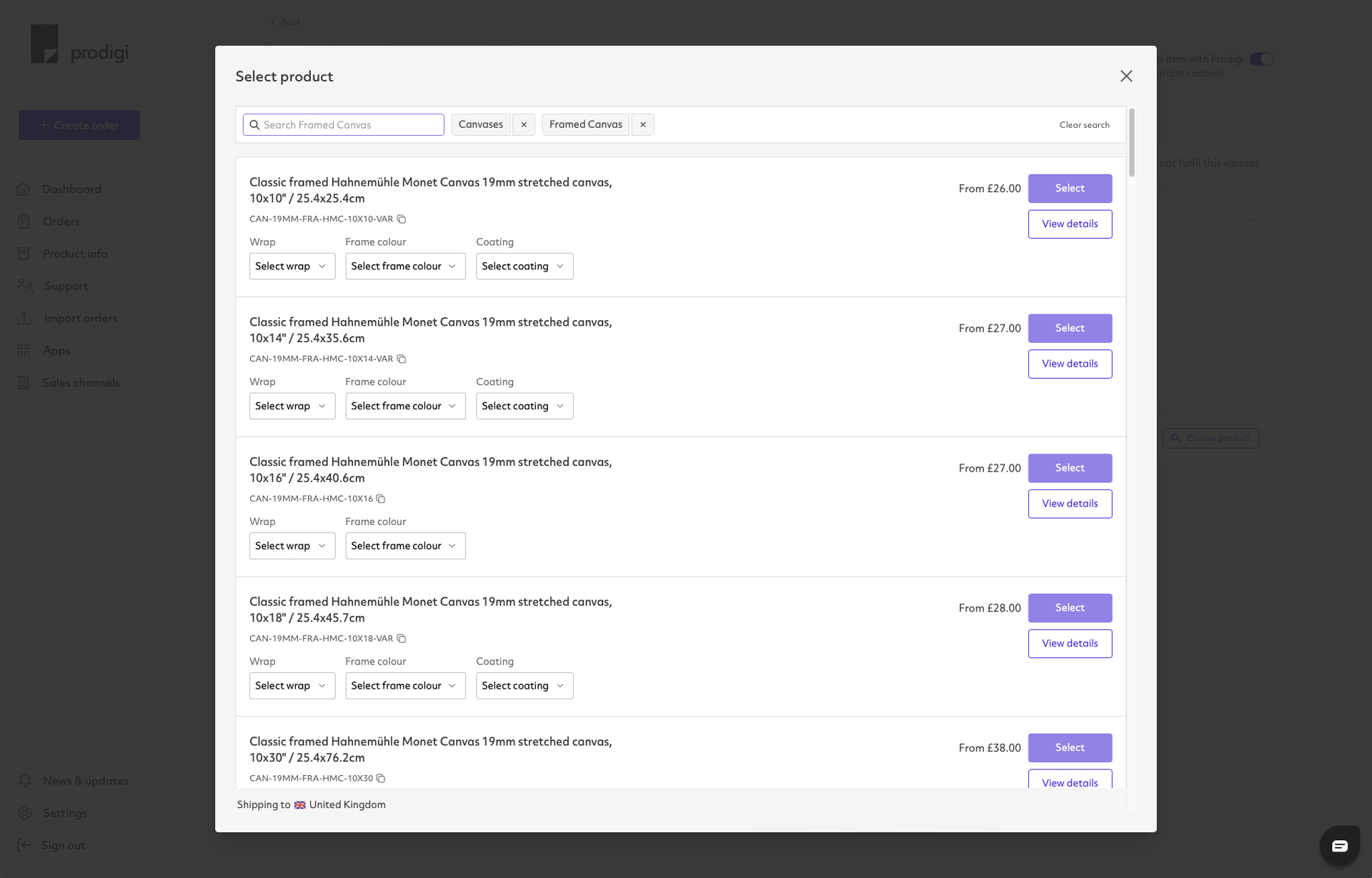 Prodigi BigCommerce product configuration step 4